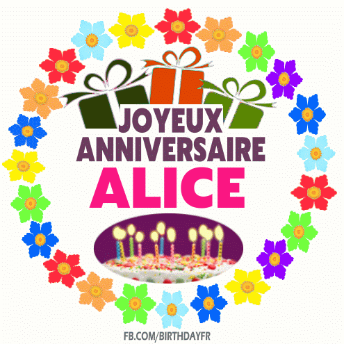 Joyeux Anniversaire Alice