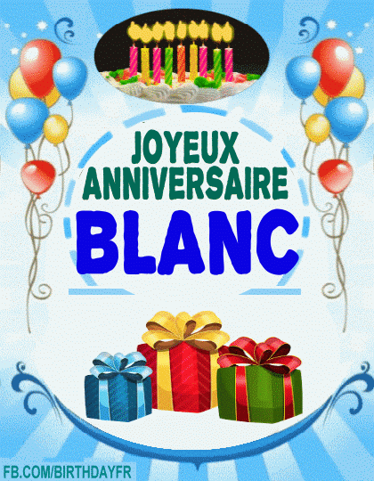 Joyeux Anniversaire Blanc