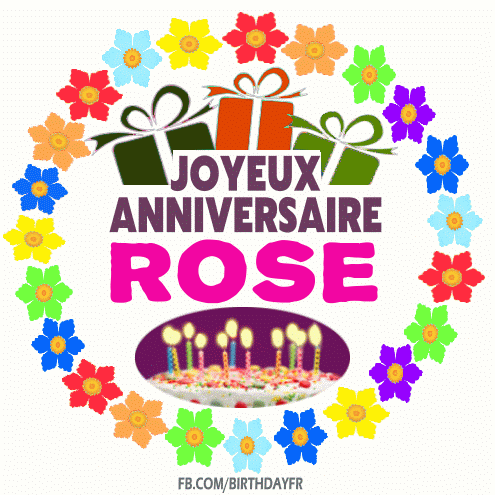 Joyeux Anniversaire Rose