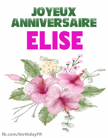 Joyeux Anniversaire Elise