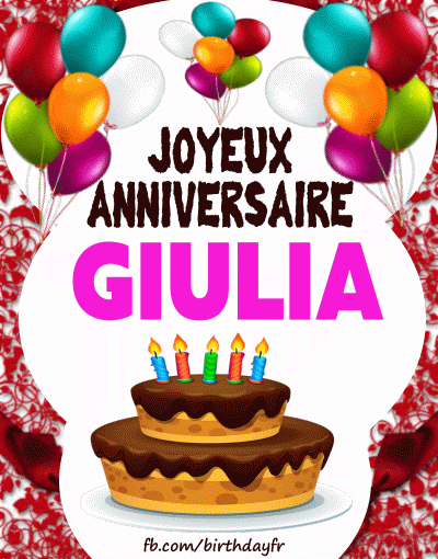 Joyeux Anniversaire Giulia
