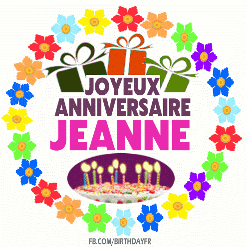 Joyeux Anniversaire Jeanne