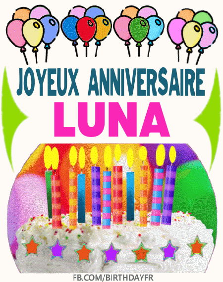 Joyeux Anniversaire Luna