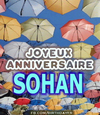 Joyeux Anniversaire Sohan