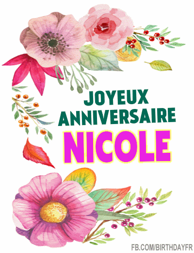 Joyeux Anniversaire Nicole