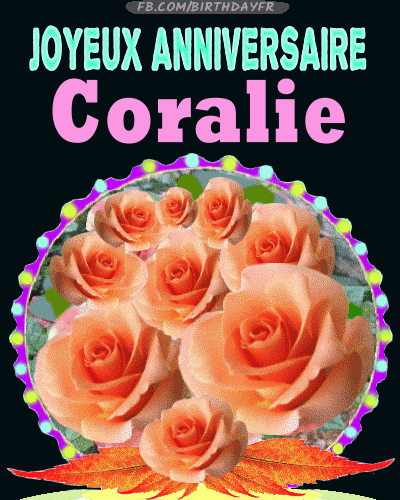 Joyeux Anniversaire Coralie gif