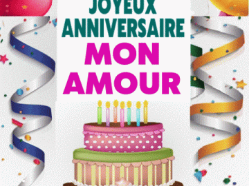 Joyeux anniversaire mon amour gif