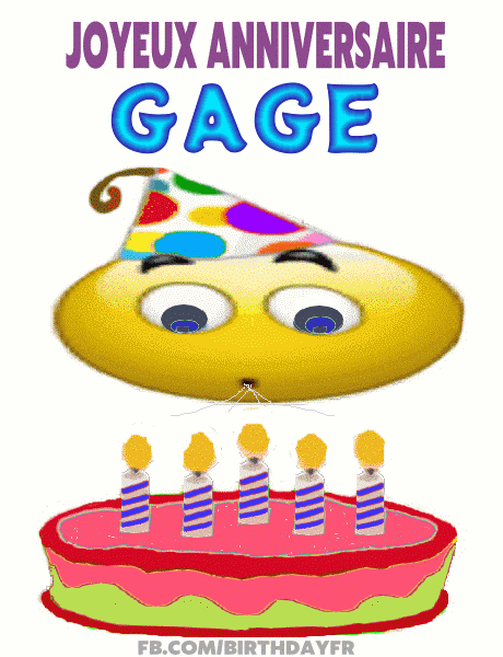Joyeux Anniversaire Gage