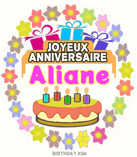 Joyeux anniversaire Aliane gif