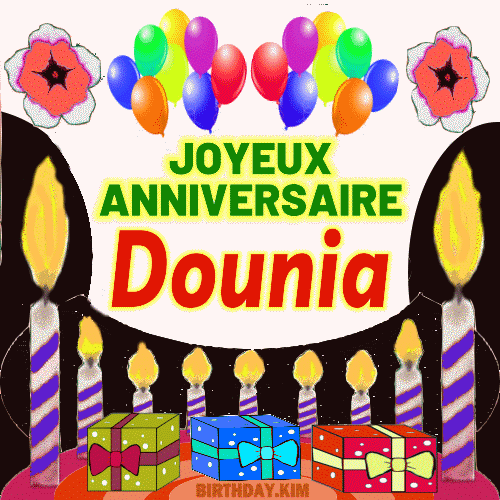 Joyeux Anniversaire Dounia gif