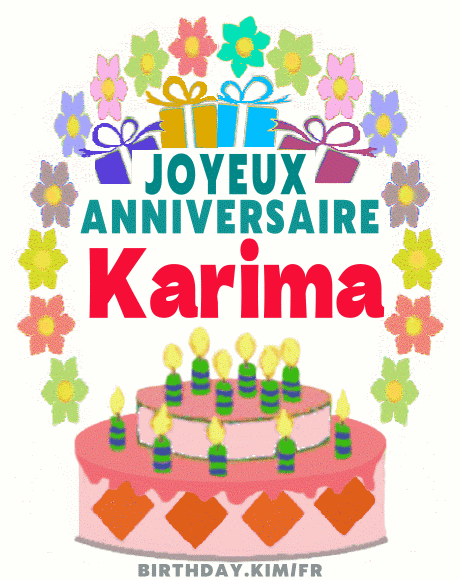 Joyeux Anniversaire Karima gif image