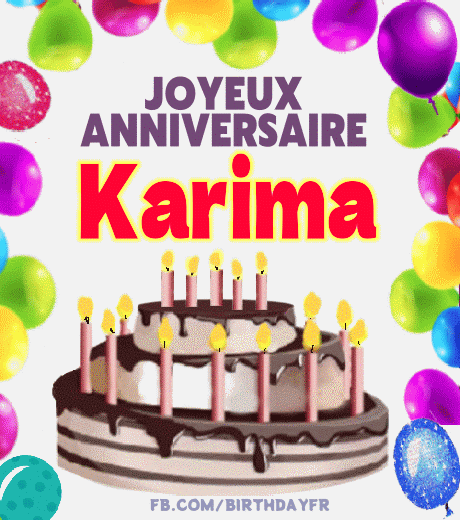 Joyeux Anniversaire Karima gif image