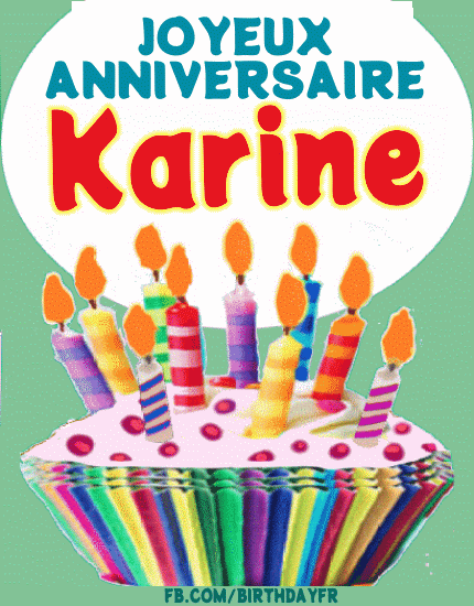 Joyeux Anniversaire Karine gif