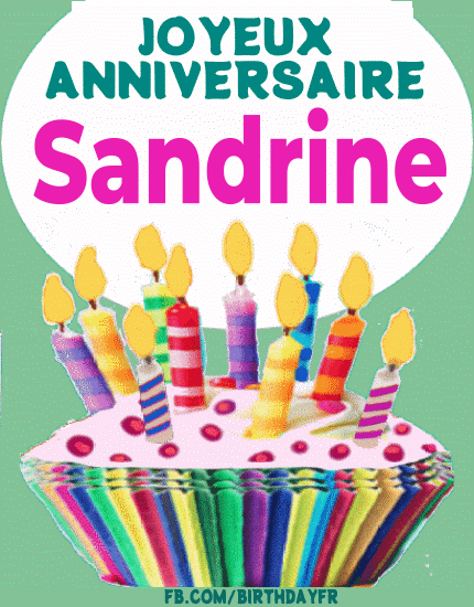 Joyeux Anniversaire Sandrine gif