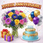 Joyeux anniversaire card