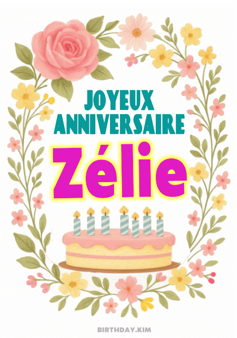 Joyeux Anniversaire Zélie gif