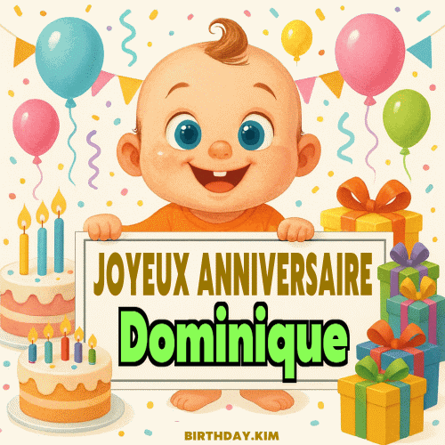 Joyeux Anniversaire Dominique Gif