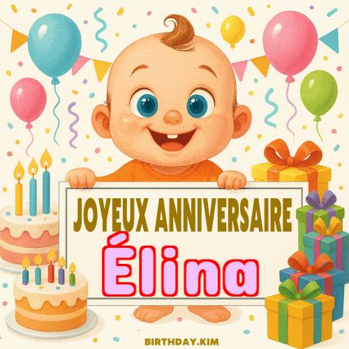 Joyeux Anniversaire Élina Gif