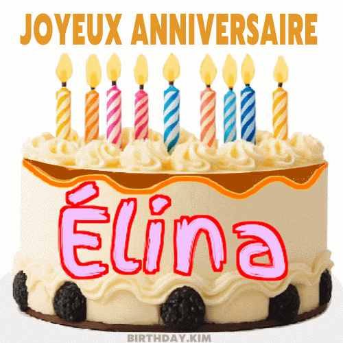Joyeux Anniversaire Élina Gif