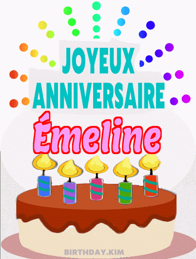 Joyeux Anniversaire Émeline Gif