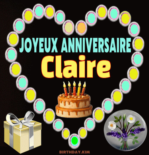 Joyeux Anniversaire Claire gif