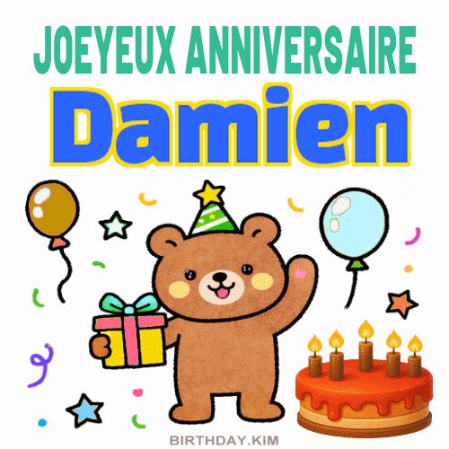 Joyeux anniversaire Damien gif