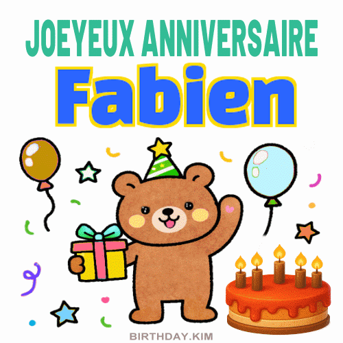GIF joyeux anniversaire Fabien