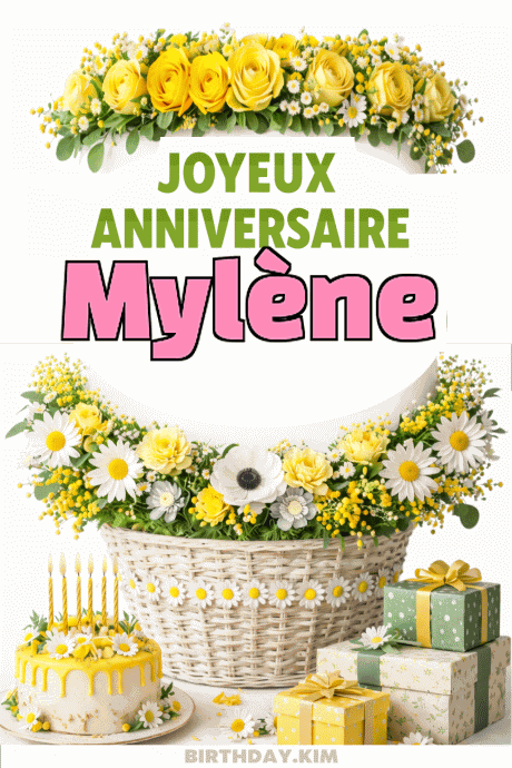 Joyeux Anniversaire Mylène gif