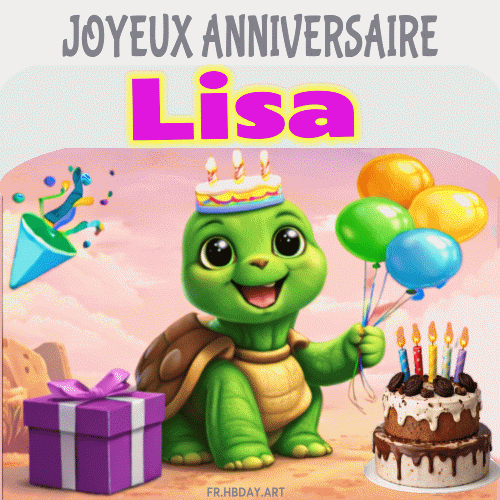 Joyeux Anniversaire Lisa gif