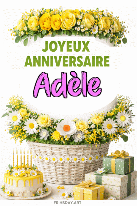 GIF joyeux anniversaire Adèle