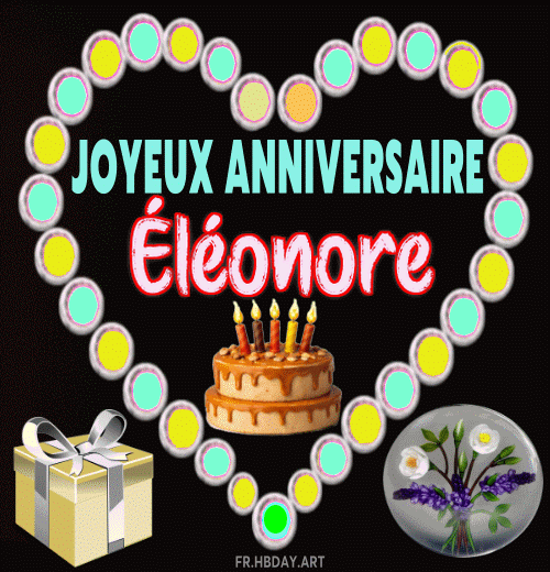 GIF joyeux anniversaire Éléonore