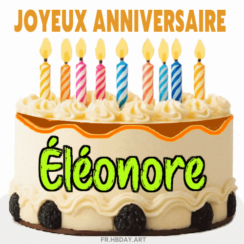 GIF joyeux anniversaire Éléonore