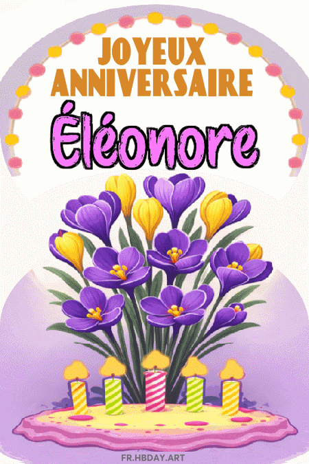 GIF joyeux anniversaire Éléonore