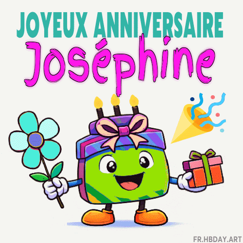 GIF joyeux anniversaire Joséphine