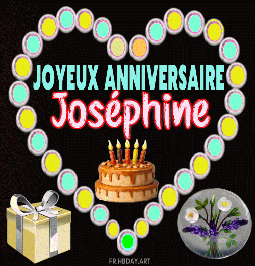 GIF joyeux anniversaire Joséphine