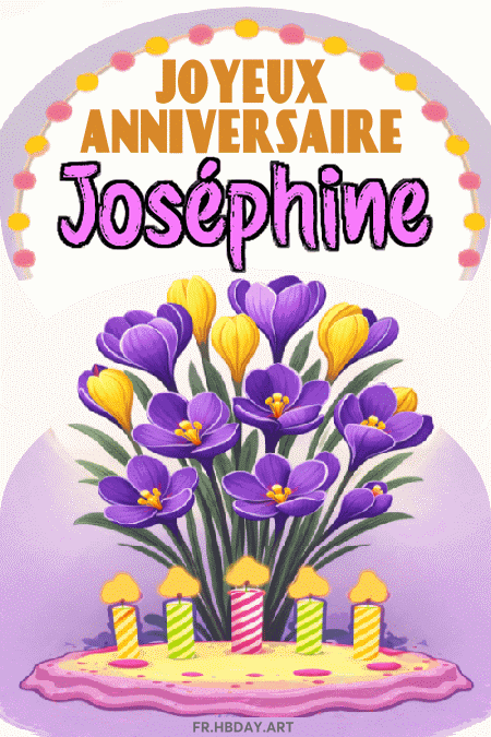 GIF joyeux anniversaire Joséphine