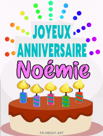 GIF joyeux anniversaire Noémie