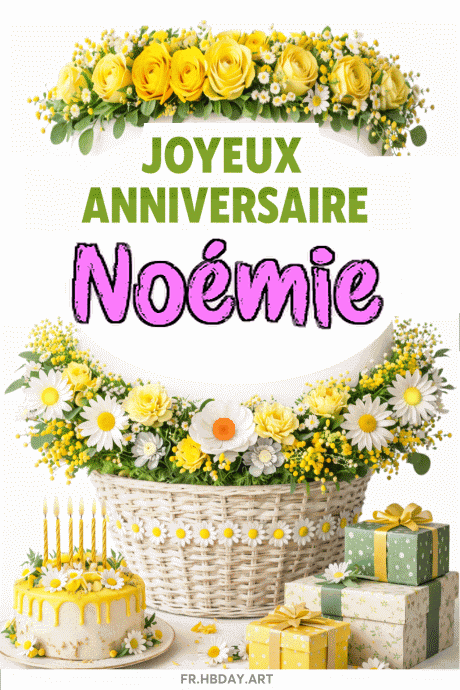 GIF joyeux anniversaire Noémie