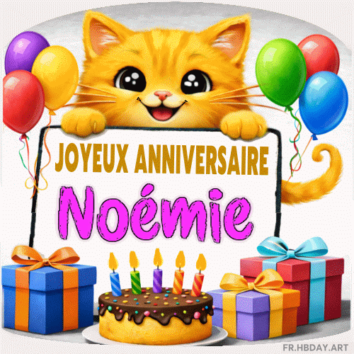 GIF joyeux anniversaire Noémie