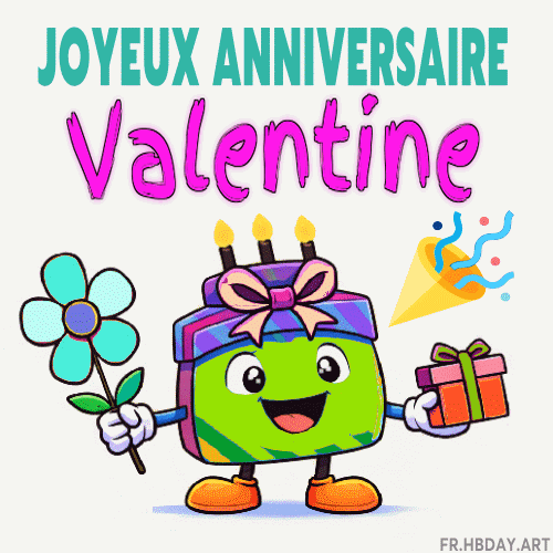 GIF joyeux anniversaire Valentine