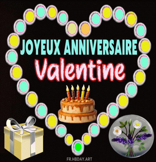 GIF joyeux anniversaire Valentine