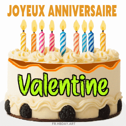 GIF joyeux anniversaire Valentine