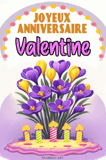 GIF joyeux anniversaire Valentine
